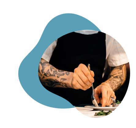 We cook and present the food